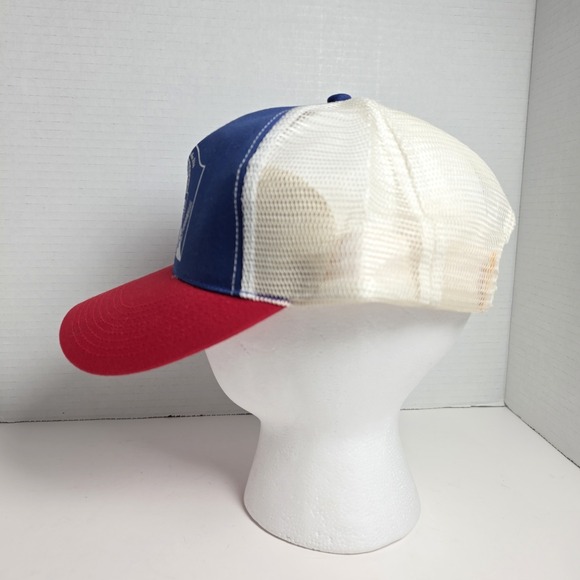 Pabst Blue Ribbon Pbr Trucker Hat Cap Snapback Foam Mesh EUC Vintage - Picture 5 of 8